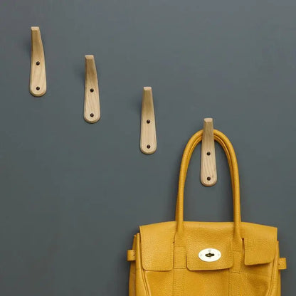 Nordic solid wood hook fitting room children's room wooden coat hook coat hook single hook 3pcs