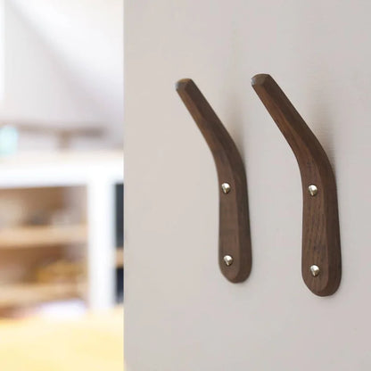 Nordic solid wood hook fitting room children's room wooden coat hook coat hook single hook 3pcs