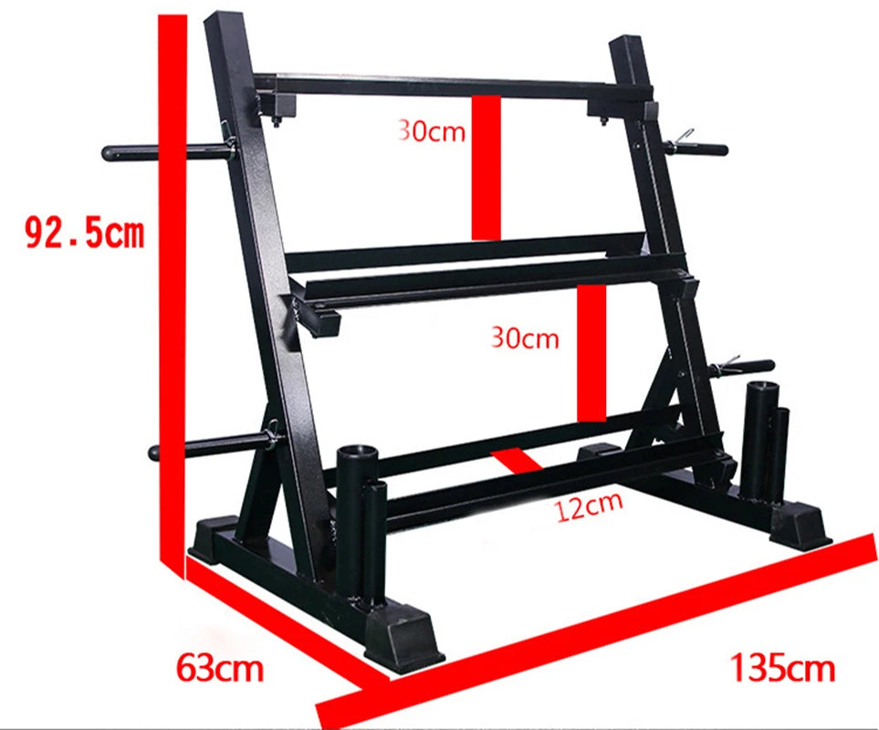 Multifunctional Dumbbell Rack 3-layer Home Gym Weight Rack Suitable for Storing Dumbbells