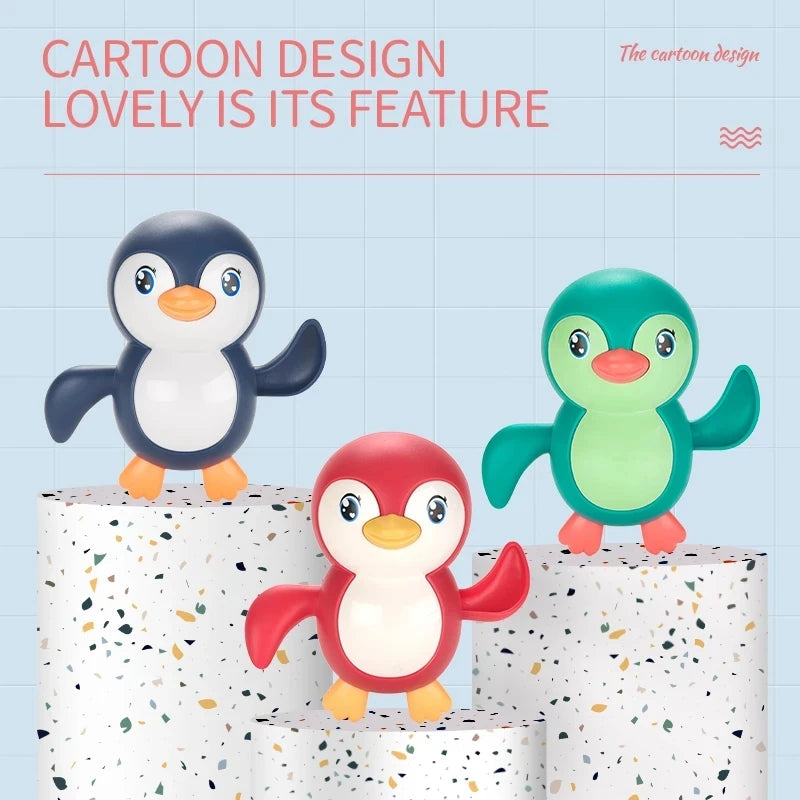 Baby Toys Bathing Ducks Cartoon Animal Whale Crab Swimming Pool Water Play Game Chain Clockwork Bath Toys For Children