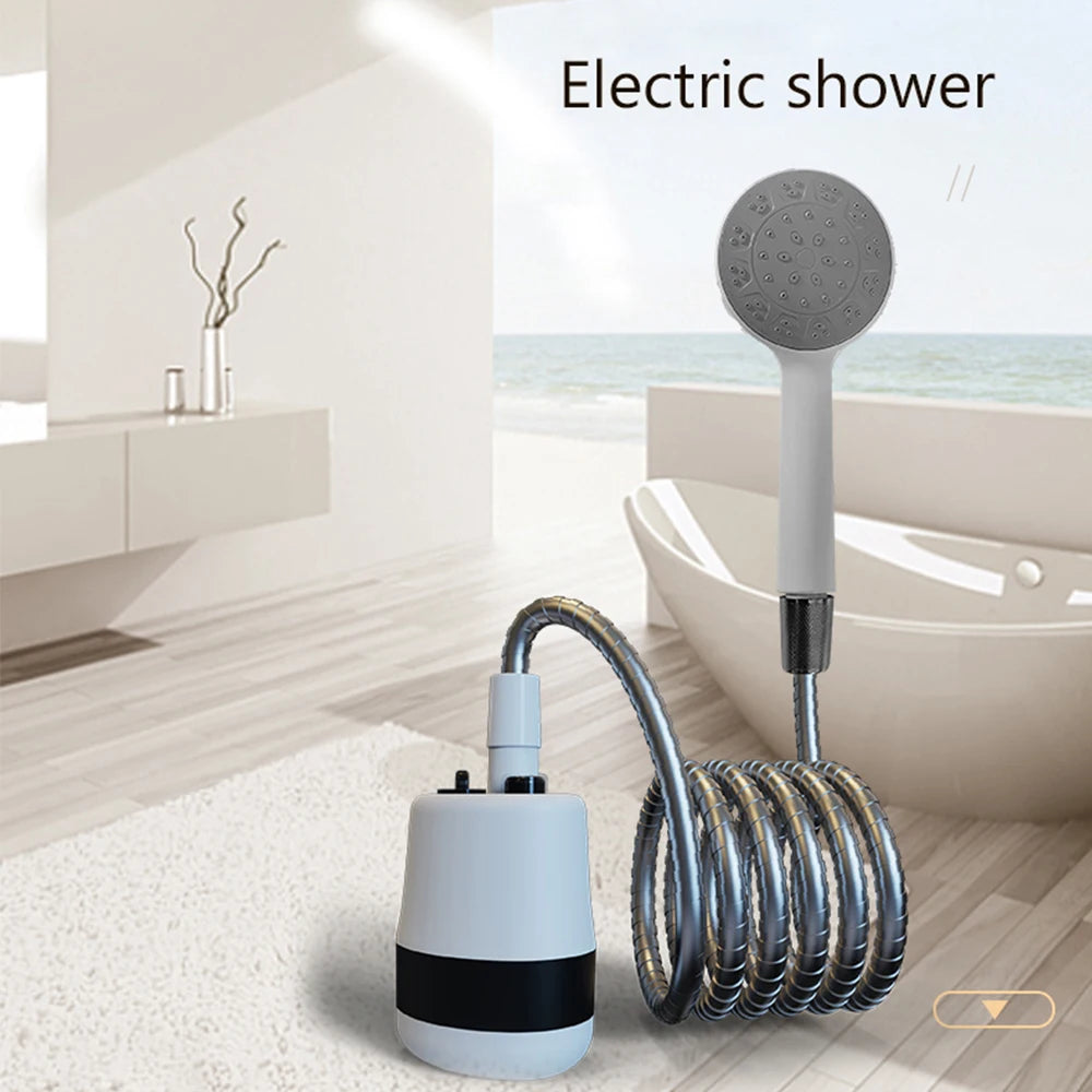 Portable Camping Shower Outdoor USB Rechargeable Electric Shower Pump for Camping Car Washing Gardening Pet Cleaning