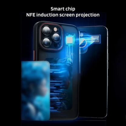 DIY Display Screen Phone Case for iPhone14/15/Pro/Pro Max NFC Screen Projection Shockproof Cellphone Protection Cover