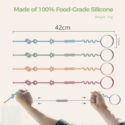 Baby Silicone Pacifier Chain Clip Dummy Nipples Holder Clips BPA Free Baby Teething Toy Baby Bottle Anti-lost Chain Baby Stuff