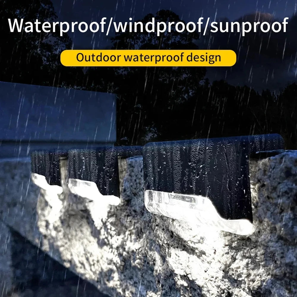 Outdoor LED Solar Deck Lights Waterproof Fence Post Solar Lights For Courtyard Patio Stairs Step Yard Garden Pathway Pool Decor