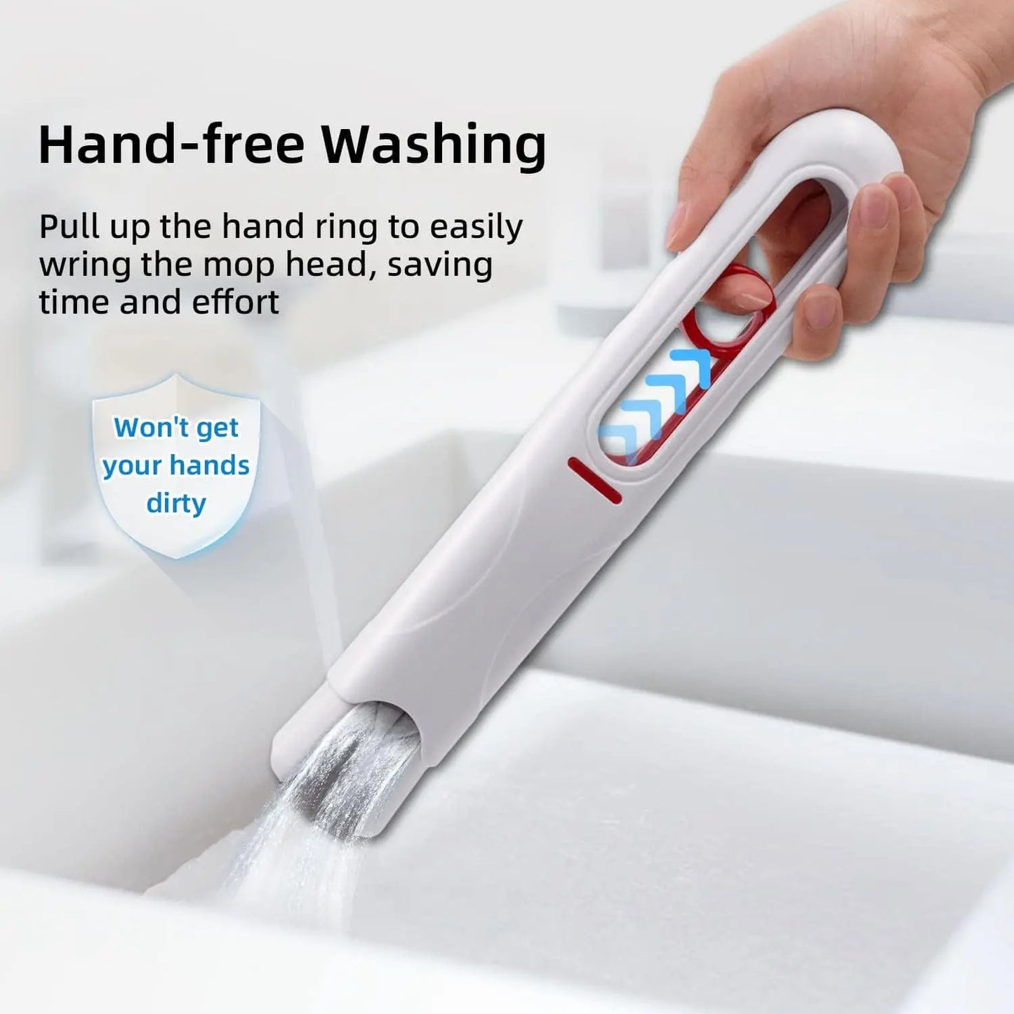 Portable Mini Cleaning Mop Powerful Absorbent Mop Wet and Dry Use Cleaning for Bathroom Kitchen Desktop Glass Living Room Car