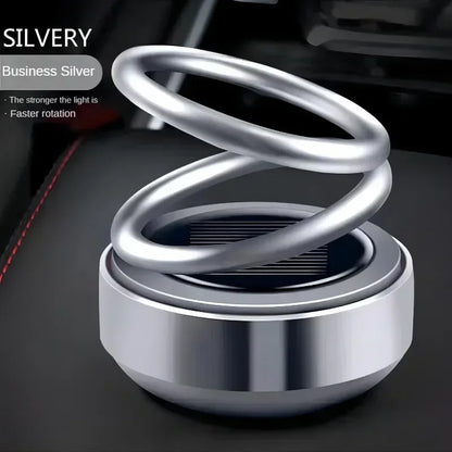 Car Double ring Perfume Diffuser Rotating Solar Air Freshener Aromatherapy Diffuser Scent Car Decoration Interior Accessories