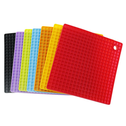 1Pc 17.5CM Silicone Placemat Non Slip Pot Holder Pad High Temperature Resisance Easy To Clean Table Bowl Coaster Wear Resistant