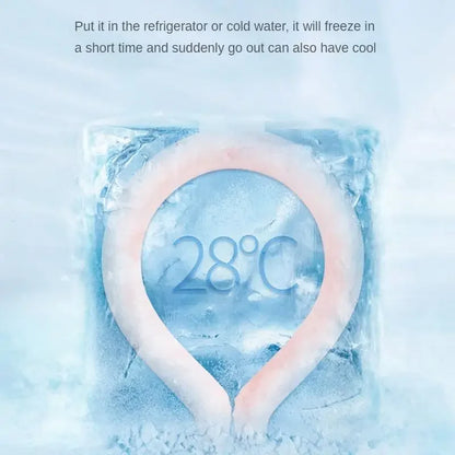 Neck Cooler Icering Hot Weather Relief, Summer Neck Cooling Tube for Outdoor Activities Reusable Ice Pack Gel for Running