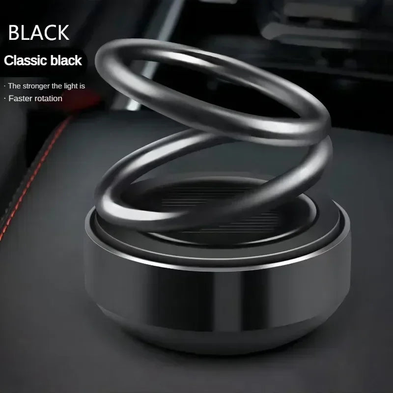 Car Double ring Perfume Diffuser Rotating Solar Air Freshener Aromatherapy Diffuser Scent Car Decoration Interior Accessories
