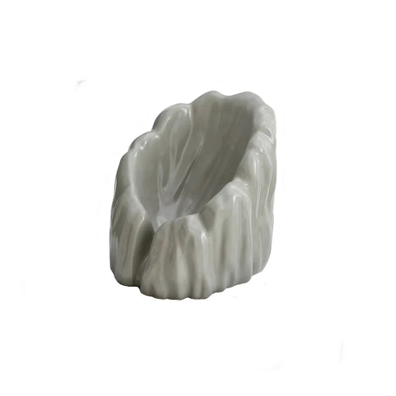 Ceramic Soap Box Household Bathroom Soap Dish Toilet Holder Sloped Drain Storage Accessories Stone Pattern Bathroom Storage Tray