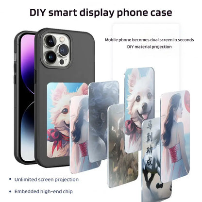 DIY Display Screen Phone Case for iPhone14/15/Pro/Pro Max NFC Screen Projection Shockproof Cellphone Protection Cover