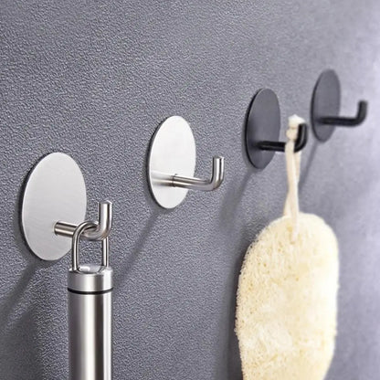 Stainless Steel Hook Stable Punch-free Self-adhesive Home Wall Mounted Coat Hanger Clothes Hook for Kitchen