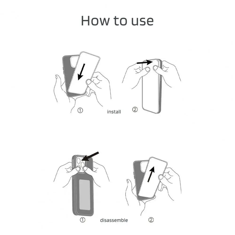 DIY Display Screen Phone Case for iPhone14/15/Pro/Pro Max NFC Screen Projection Shockproof Cellphone Protection Cover