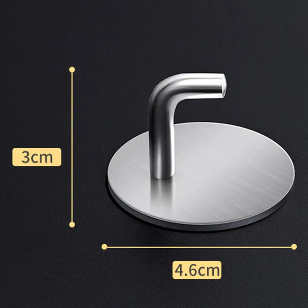 Stainless Steel Hook Stable Punch-free Self-adhesive Home Wall Mounted Coat Hanger Clothes Hook for Kitchen