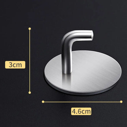 Stainless Steel Hook Stable Punch-free Self-adhesive Home Wall Mounted Coat Hanger Clothes Hook for Kitchen