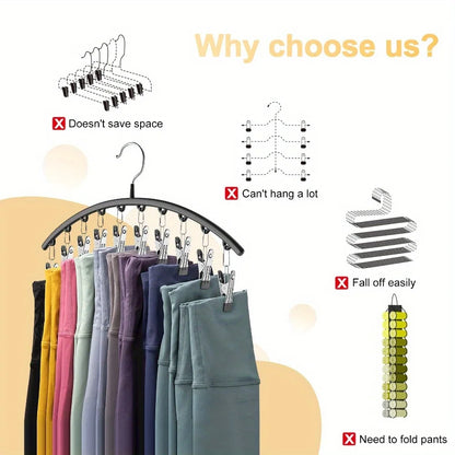 Multi Clip Clothes Hanger Organizer Closet Space Saving Bottoms with Windproof Closet Stainless Steel Sock Clothes Drying Racks