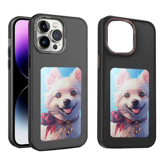 DIY Display Screen Phone Case for iPhone14/15/Pro/Pro Max NFC Screen Projection Shockproof Cellphone Protection Cover