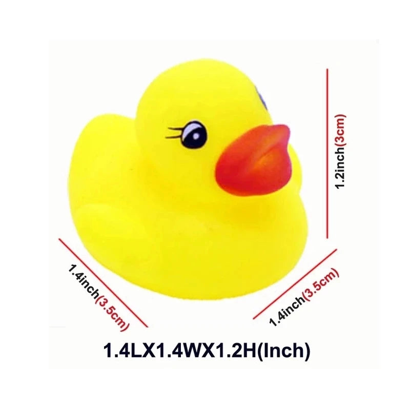 50/100pcs Small Cute Bath Rubber Ducks Baby Bath Toys Macaron Color Squeeze Float Bathing Ducks Water Toys For Newborn 0-12M