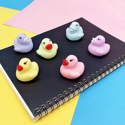 50/100pcs Small Cute Bath Rubber Ducks Baby Bath Toys Macaron Color Squeeze Float Bathing Ducks Water Toys For Newborn 0-12M
