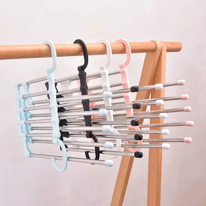 5 In 1 Pant Rack Shelves Stainless Steel Clothes Hangers Stainless Steel Multi-functional Wardrobe Magic Hanger Dropshipping
