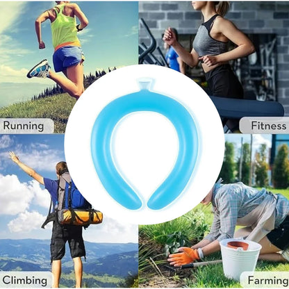 Neck Cooler Icering Hot Weather Relief, Summer Neck Cooling Tube for Outdoor Activities Reusable Ice Pack Gel for Running