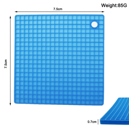 1Pc 17.5CM Silicone Placemat Non Slip Pot Holder Pad High Temperature Resisance Easy To Clean Table Bowl Coaster Wear Resistant