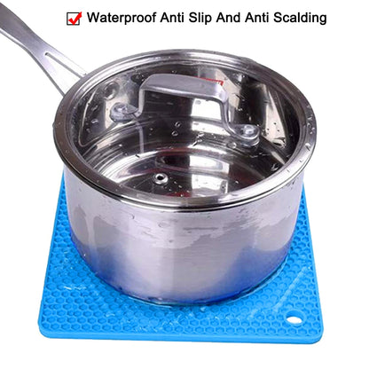 1Pc 17.5CM Silicone Placemat Non Slip Pot Holder Pad High Temperature Resisance Easy To Clean Table Bowl Coaster Wear Resistant